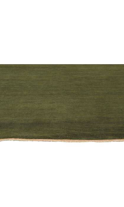 8 x 10 Solid Olive Green Modern Rug 30860