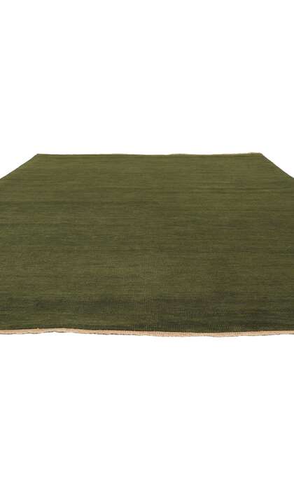 8 x 10 Solid Olive Green Modern Rug 30860