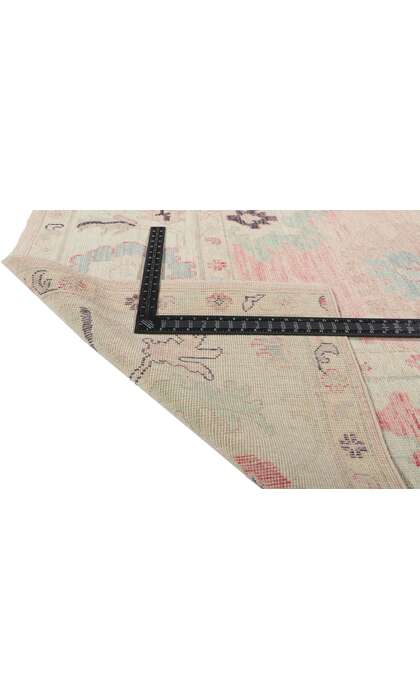 8 x 11 Colorful Pink Oushak Rug 80902