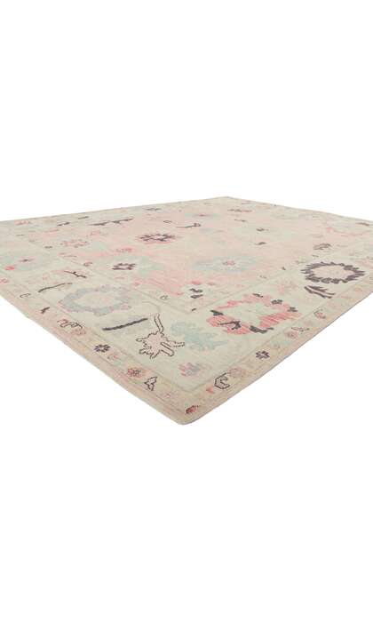 8 x 11 Colorful Pink Oushak Rug 80902