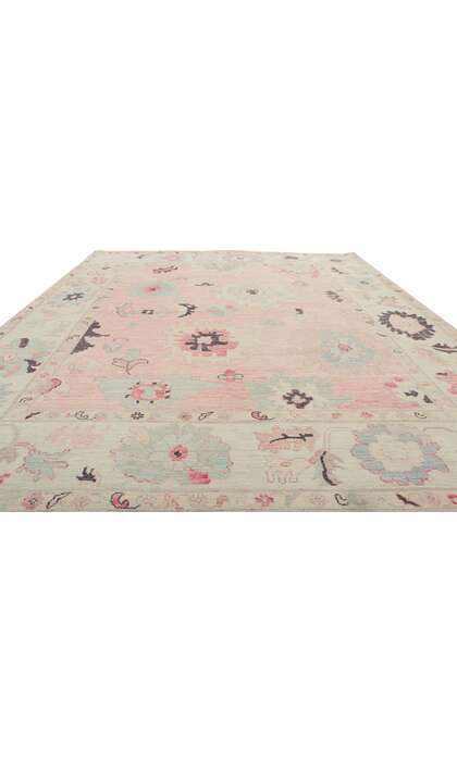 8 x 11 Colorful Pink Oushak Rug 80902