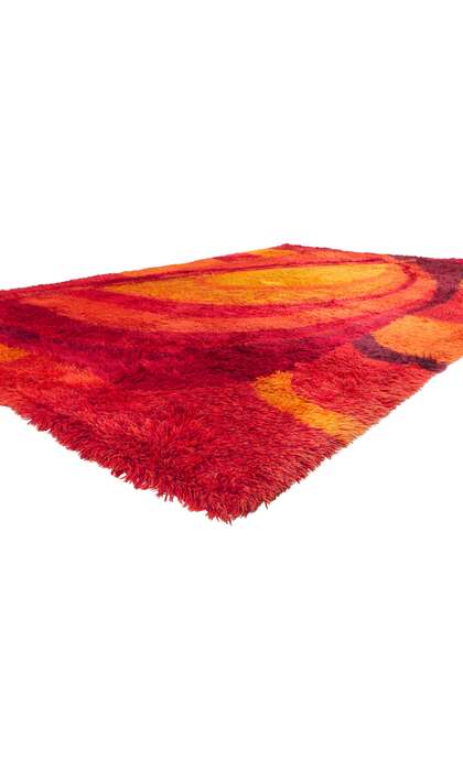 8 x 12 Vintage Danish Rya Rug 78352