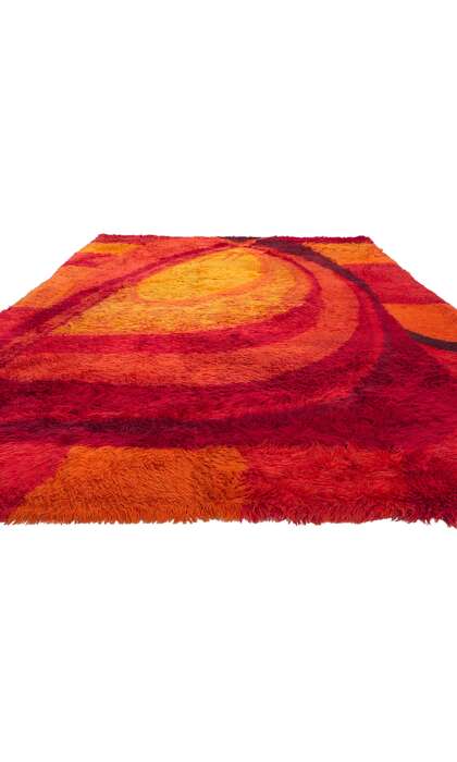 8 x 12 Vintage Danish Rya Rug 78352