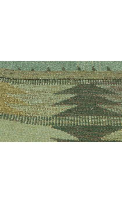 9 x 12 Scandinavian Modern Green Swedish Inspired Kilim Rug 30842