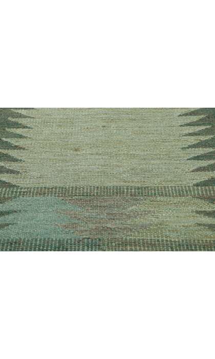 9 x 12 Scandinavian Modern Green Swedish Inspired Kilim Rug 30842