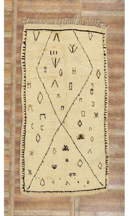 4 x 8 Vintage Berber Moroccan Rug 20385 w