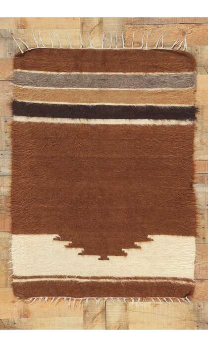 3 x 4 Vintage Turkish Angora Wool Kilim Rug 53850
