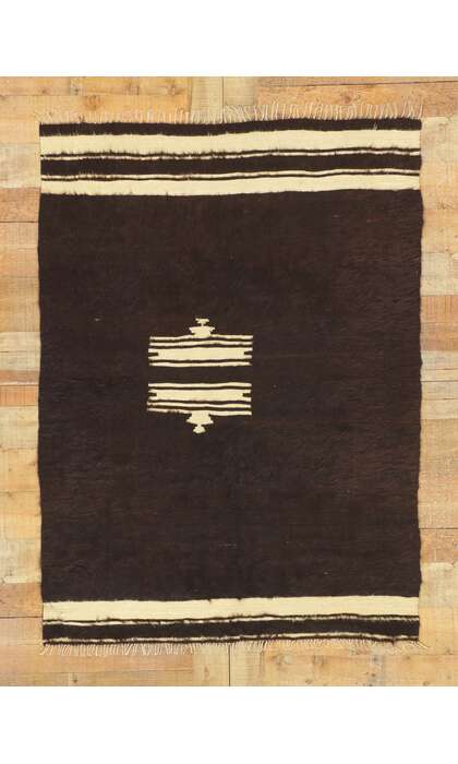 4 x 5 Vintage Turkish Angora Wool Kilim Rug 53838