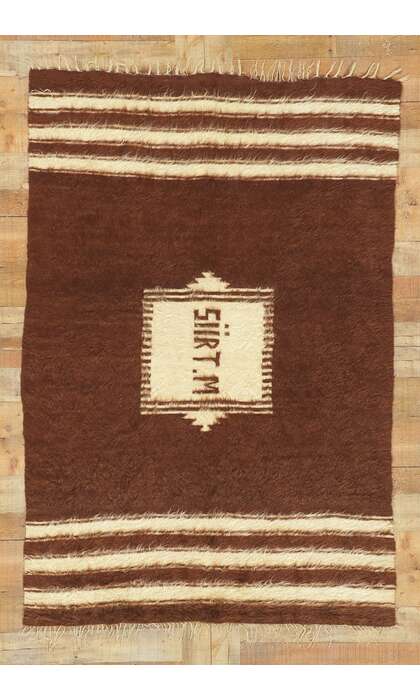 4 x 6 Vintage Turkish Angora Wool Kilim Rug 53832