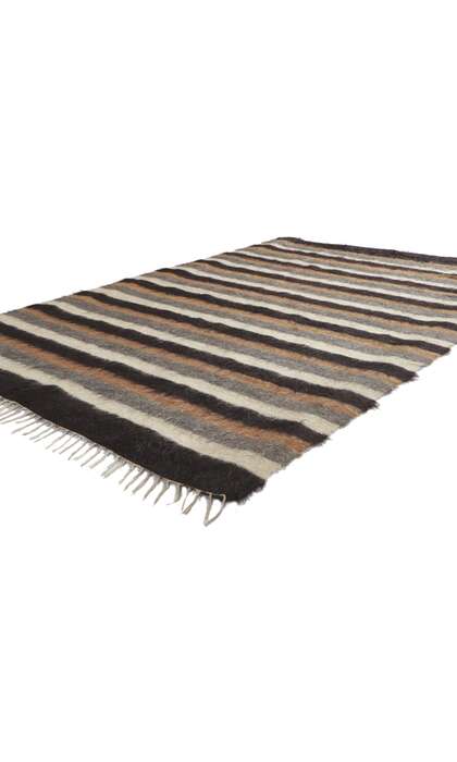 4 x 6 Vintage Turkish Angora Wool Kilim Rug 53835