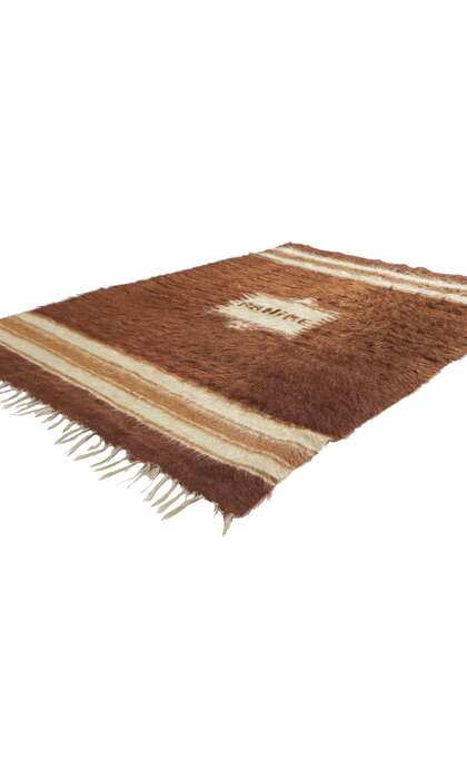 4 x 6 Vintage Turkish Angora Wool Kilim Rug 53842