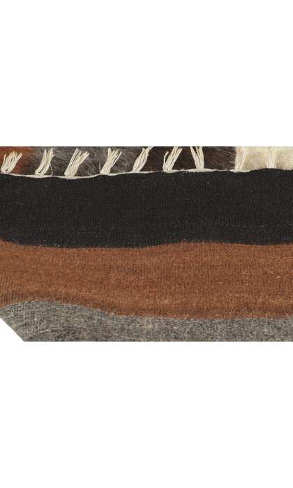 4 x 6 Vintage Turkish Angora Wool Kilim Rug 53856