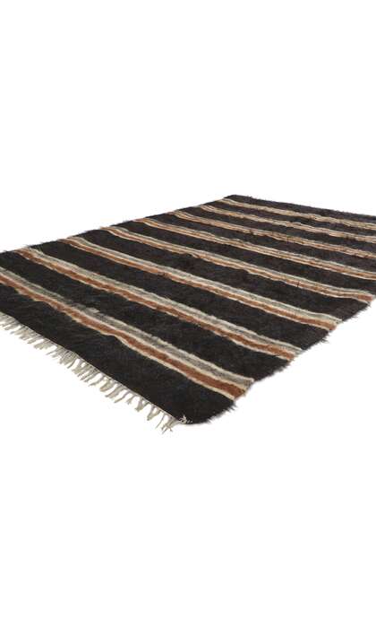 4 x 6 Vintage Turkish Angora Wool Kilim Rug 53857