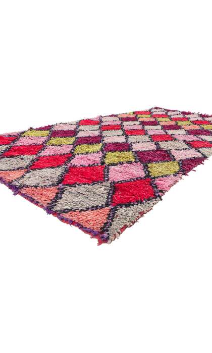 5 x 10 Vintage Boujad Moroccan Rag Rug 78362