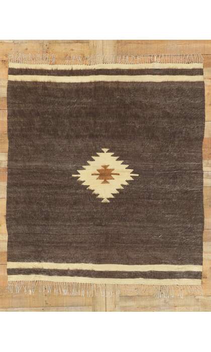 5 x 7 Vintage Turkish Angora Wool Kilim Rug 53833