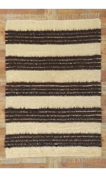 5 x 7 Vintage Turkish Angora Wool Kilim Rug 53837