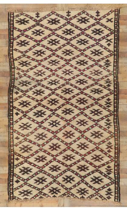 6 x 10 Vintage Moroccan Beni Ourain Rug 78366
