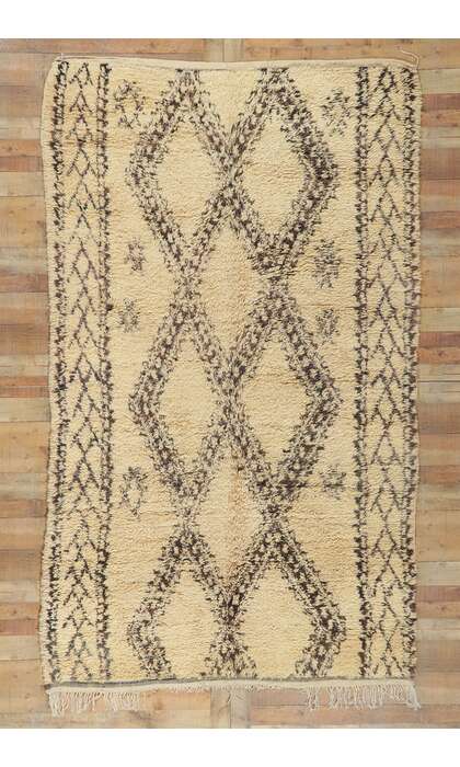 6 x 10 Vintage Moroccan Beni Ourain Rug 78373