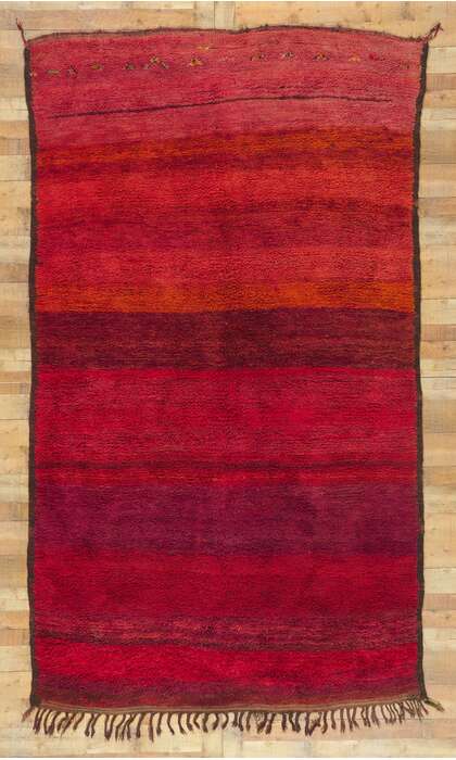 6 x 11 Vintage Red Beni Mrirt Moroccan Rug 78363