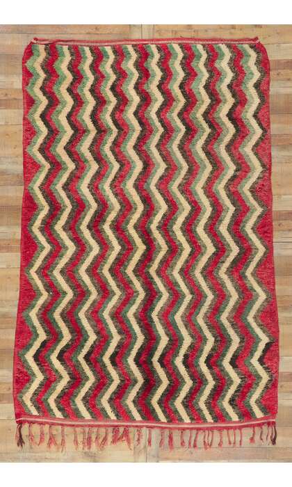 7 x 10 Vintage Moroccan Beni Ourain Rug 78375