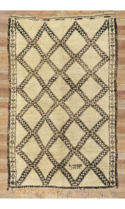 7 x 11 Vintage Moroccan Beni Ourain Rug 78374