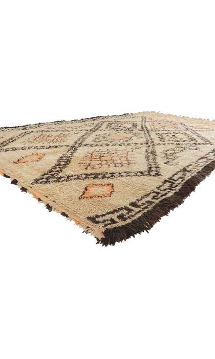 7 x 13 Vintage Moroccan Beni Ourain Rug 78365 corner