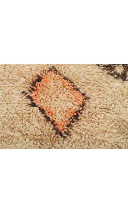 7 x 13 Vintage Moroccan Beni Ourain Rug 78365 upclose