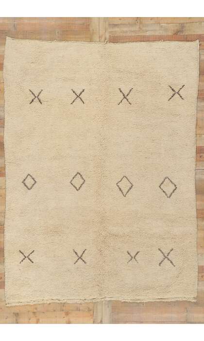 7 x 9 Vintage Moroccan Beni Ourain Rug 78367