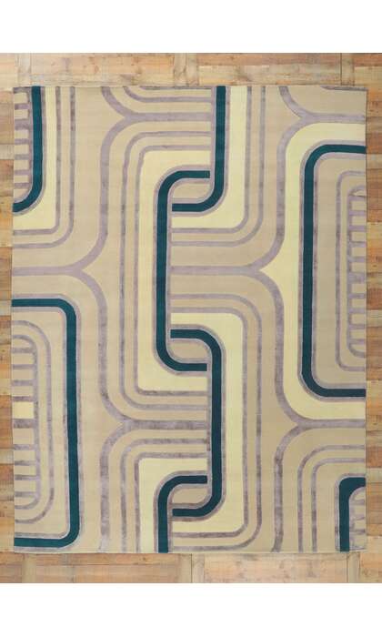 9 x 12 Retro Modern High-Low Rug 30876