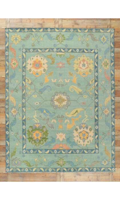 9 x 12 Colorful Oushak Rug 30885