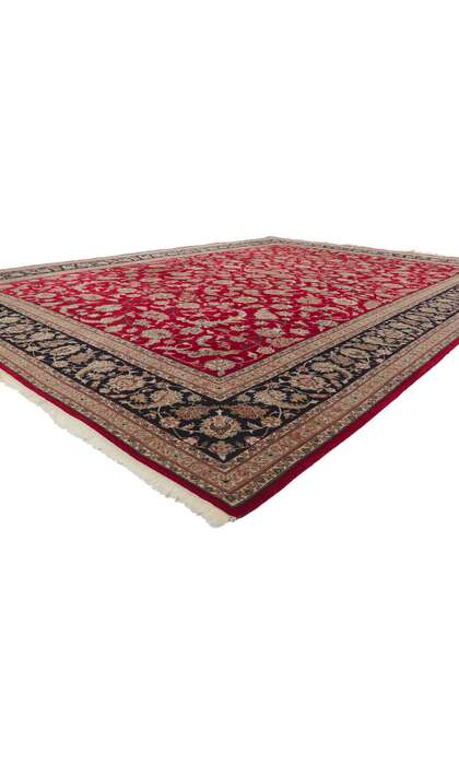 10 x 14 Vintage Silk and Wool Indian Rug 78360