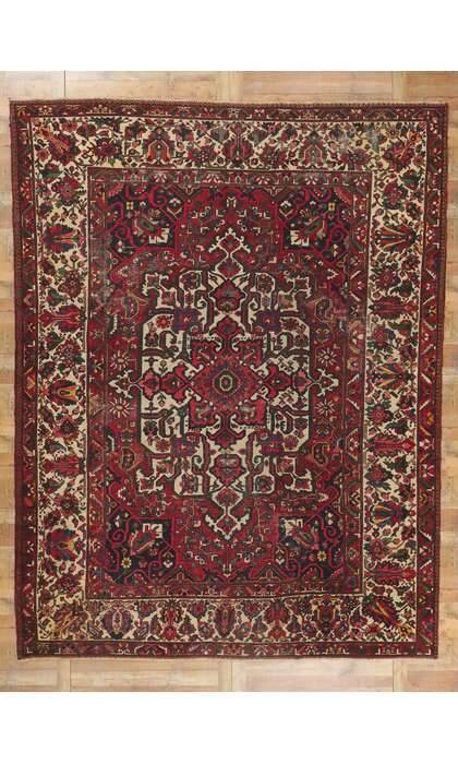 11 x 14 Antique Persian Bakhtiari Rug 61194