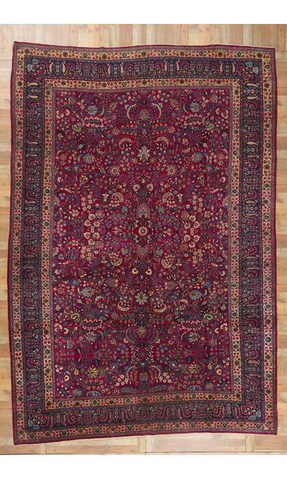 11 x 16 Antique Persian Mashhad Rug 61174