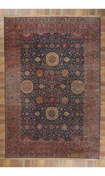 11 x 17 Antique Persian Kerman Rug 78354