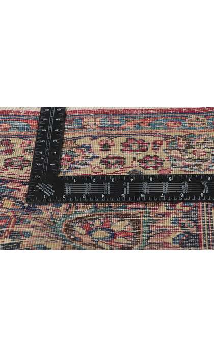 12 x 17 Antique Persian Mashhad Rug 61201