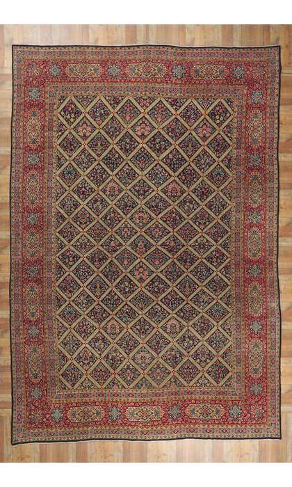 13 x 19 Antique Persian Kerman Rug 61200