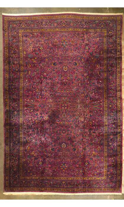 15 x 24 Antique Persian Mashhad Rug 78355