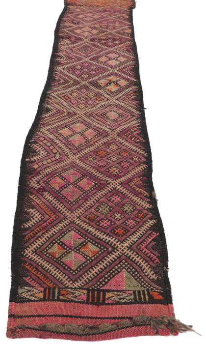 1 x 16 Vintage Zemmour Moroccan Kilim Runner 21714