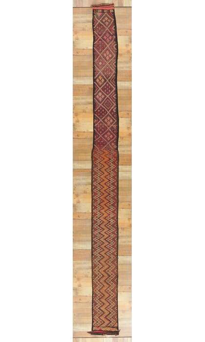 1 x 16 Vintage Zemmour Moroccan Kilim Runner 21714