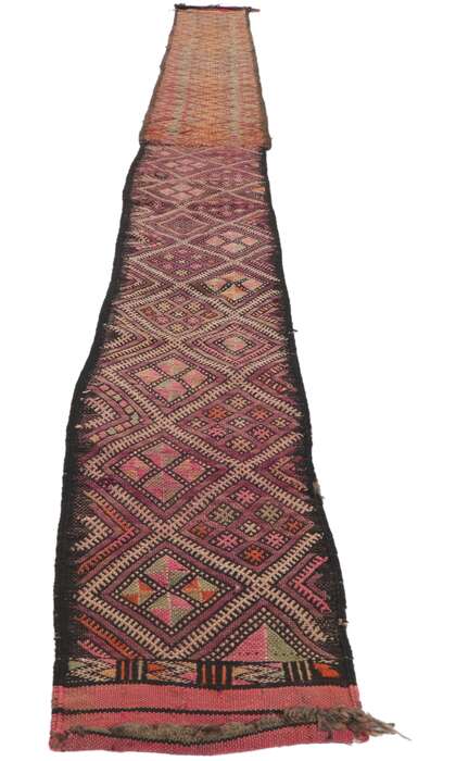 1 x 16 Vintage Zemmour Moroccan Kilim Runner 21714