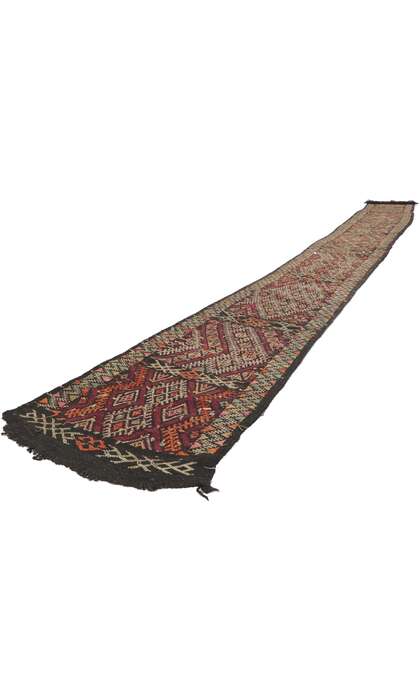 2 x 16 Vintage Zemmour Moroccan Kilim Runner 21715
