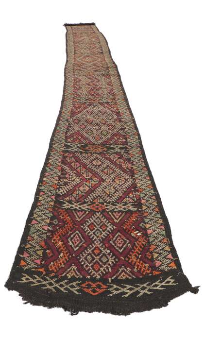 2 x 16 Vintage Zemmour Moroccan Kilim Runner 21715