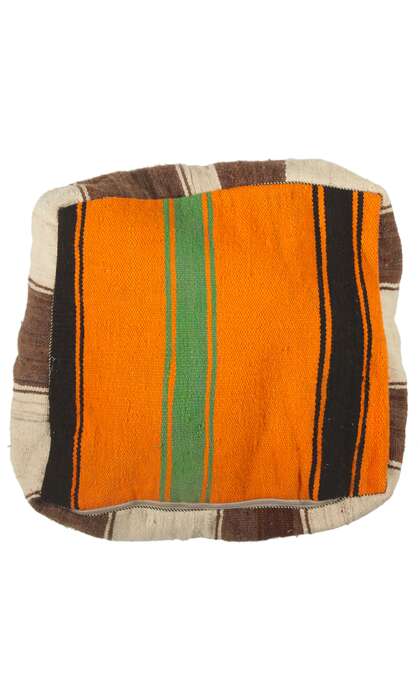 2 x 2 x 1 Vintage Moroccan Kilim Floor Pouf 78411
