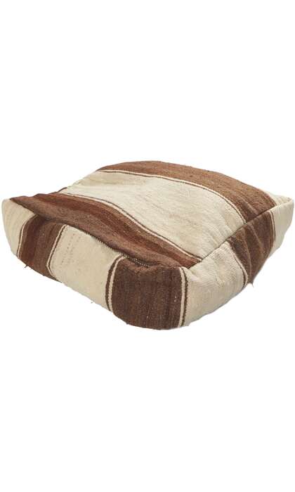 2 x 2 x 1 Vintage Moroccan Kilim Floor Pouf 78411