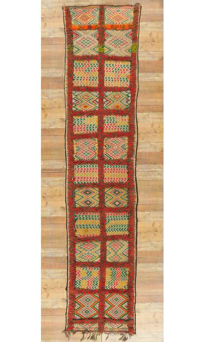 3 x 14 Vintage Zemmour Moroccan Kilim Runner 21708