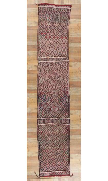 3 x 16 Vintage Zemmour Moroccan Kilim Runner 21712