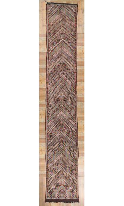 3 x 22 Vintage Zemmour Moroccan Kilim Runner 21711