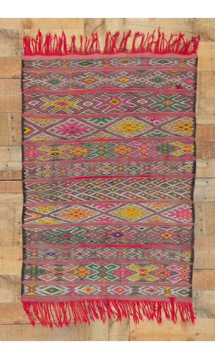 3 x 4 Vintage Moroccan Kilim Rug 78409