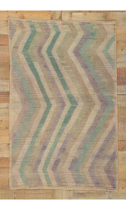 3 x 5 Vintage Pastel Turkish Tulu Rug 50992