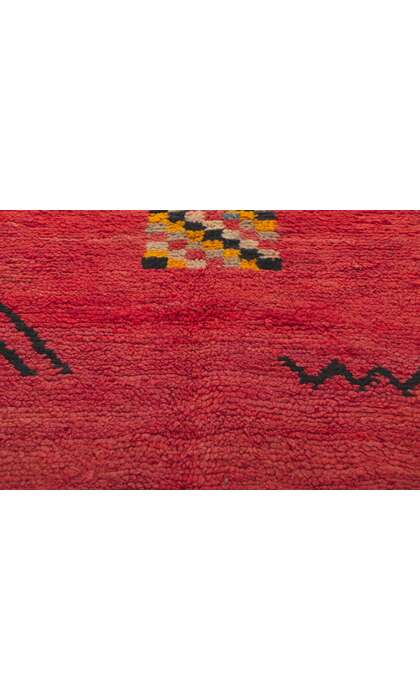 3 x 7 Vintage Red Boujad Moroccan Rug 78404